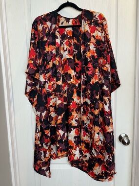 Floral Kimono Cardigan in Autumn Hues